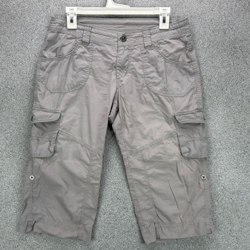 Kuhl Splash 18S Gray Cargo Capri Pants Womens Size 6 Hiking Outdoor Style 6120